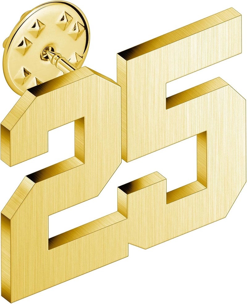 AMITER دبابيس ياقة مخصصة من 0-100، دبابيس بروش ذهبية عيار 18 لكرافات، ربطات عنق، قبعات، للرجال والنساء - Image 1